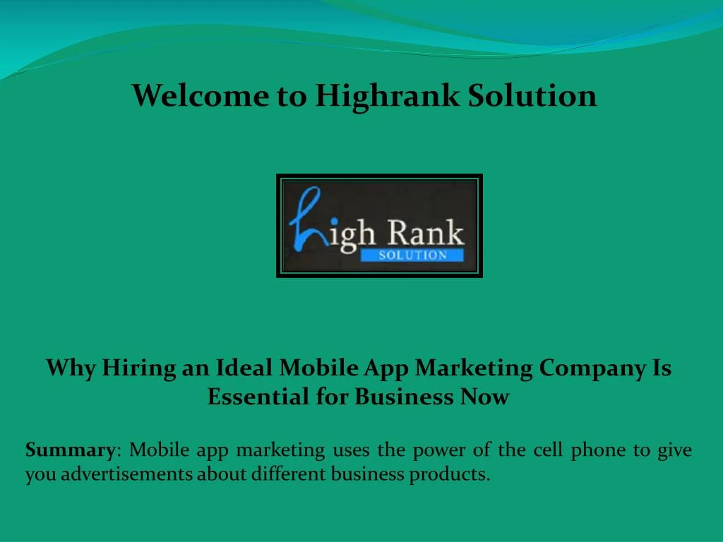 welcome to highrank solution