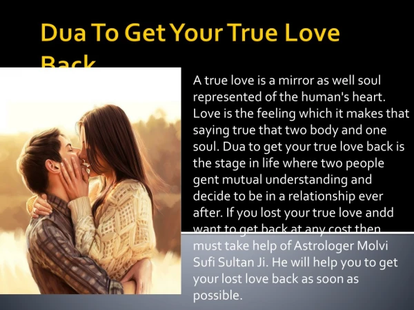 Dua to get your true love back
