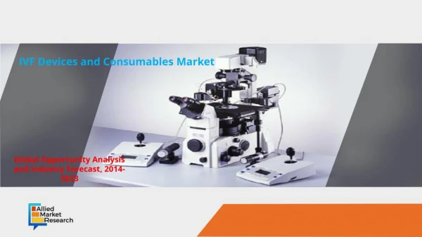 Global IVF Devices and Consumables Market Expected to Reach $30,964 Million, by 2023 - Allied Market Research