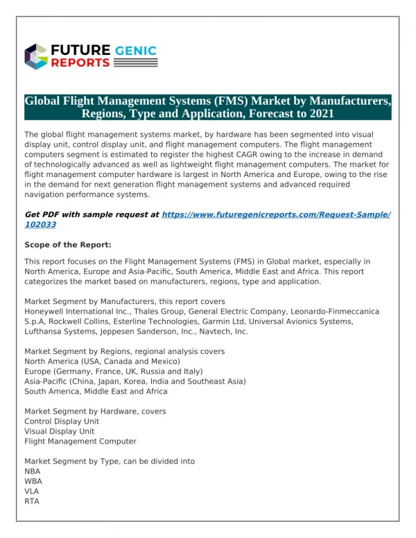 Strategic Analysis of the Top Companies Investments in Flight Management Systems (FMS) Market