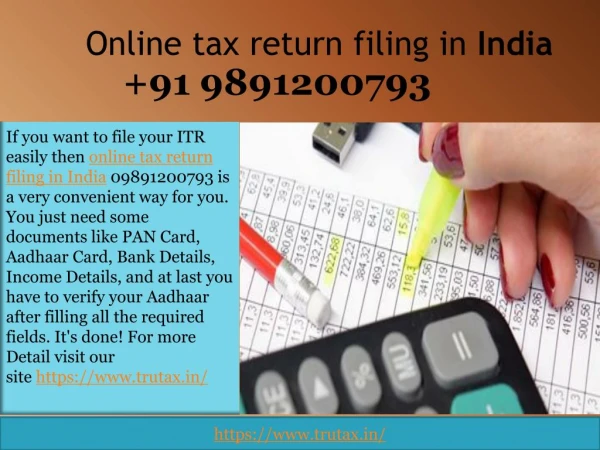 online tax return filing in india