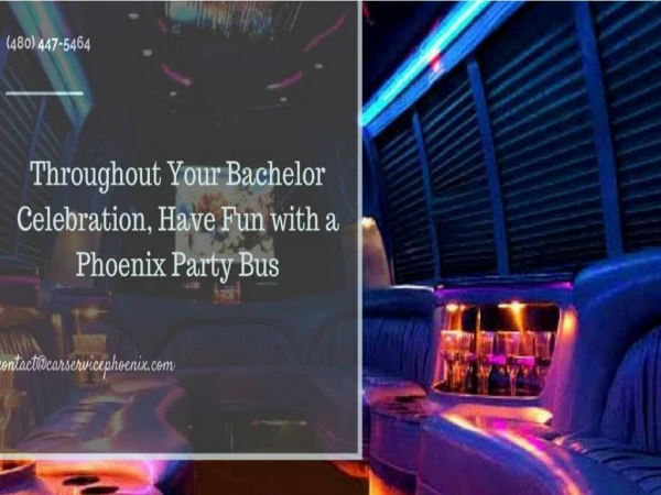 Throughout Your Bachelor Celebration, Have Fun with a Phoenix Party Bus