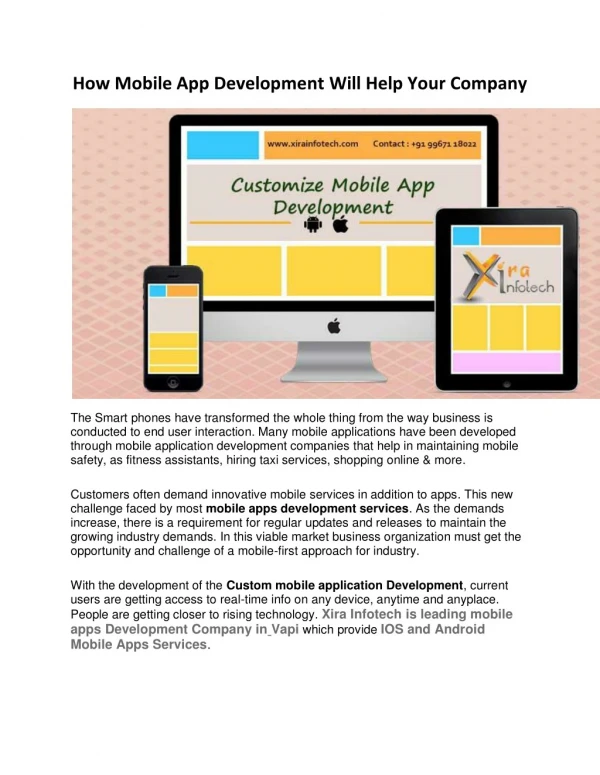 how mobile app development will help your company