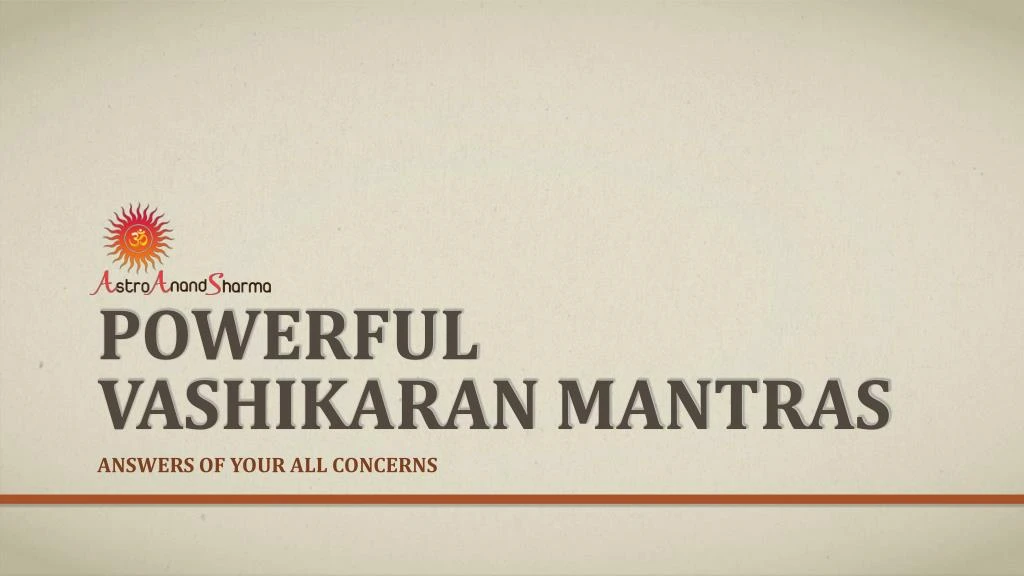 powerful vashikaran mantras
