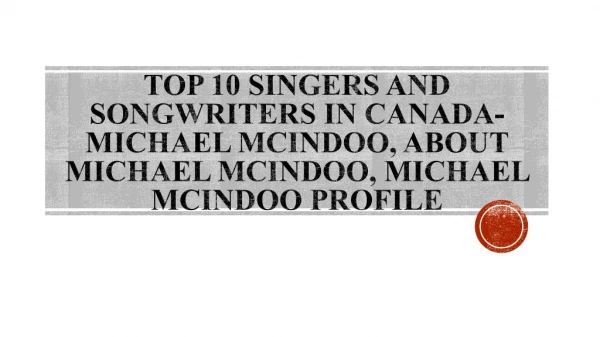Michael Mcindoo, About Michael Mcindoo, Michael Mcindoo profile