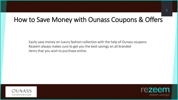 How to Use Ounass Coupons, Offers
