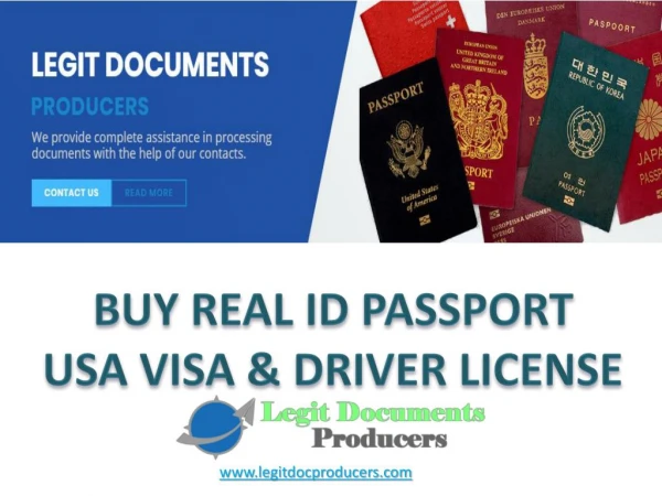 Buy real registered ID Cards and apply for Passports online