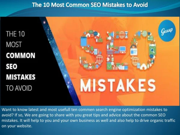 The 10 Most Common SEO Mistakes to Avoid