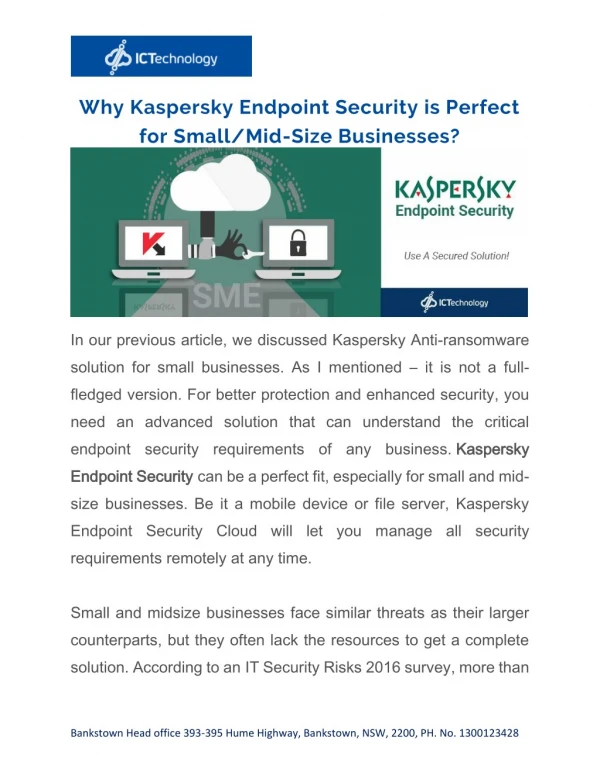 Why Kaspersky Endpoint Security is Perfect for Mid-Size Businesses?