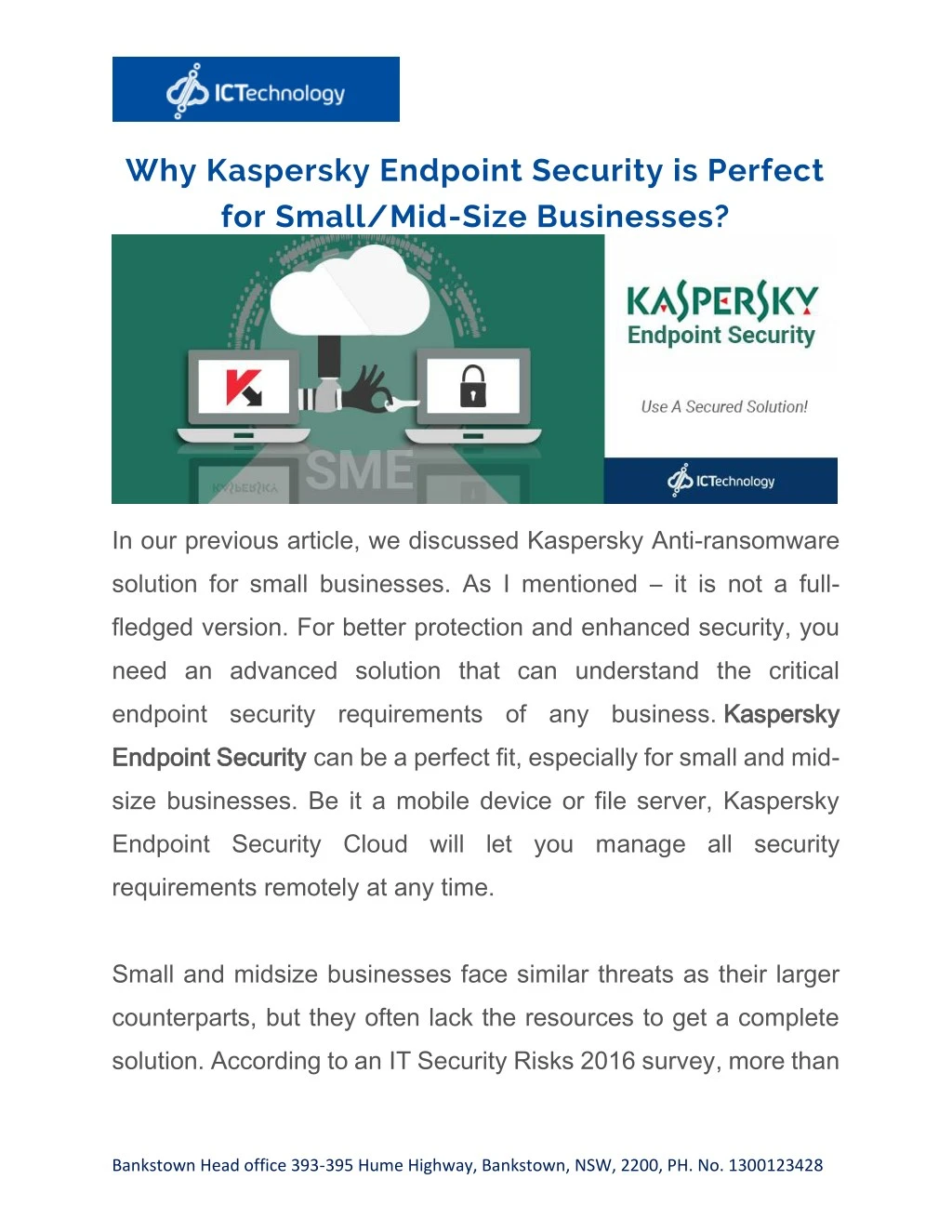 why kaspersky endpoint security is perfect