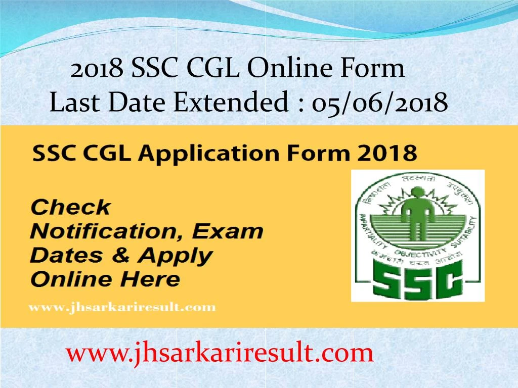 2018 ssc cgl online form last date extended