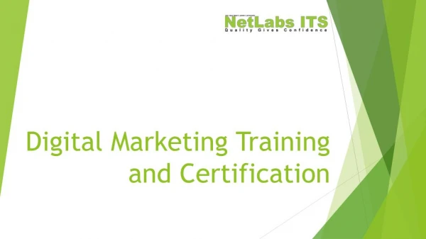 Digital marketing Training and Certification institute in Delhi