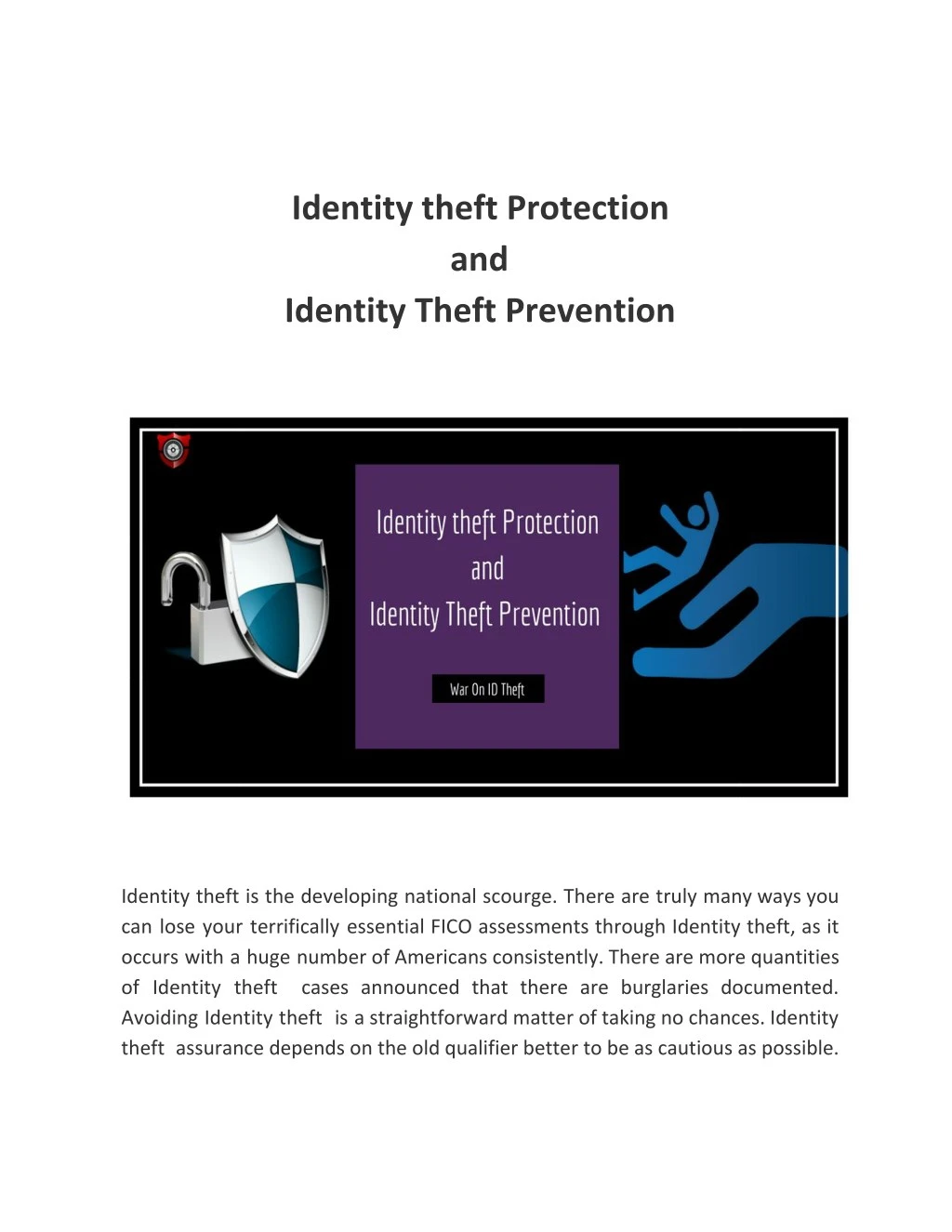 identity theft protection and identity theft