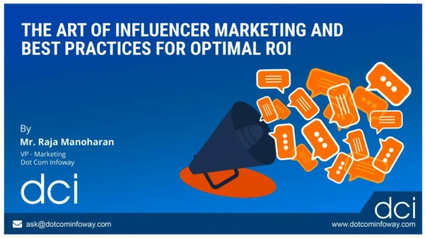 Webinar on "Measure & Optimize ROI with Influencer Marketing"