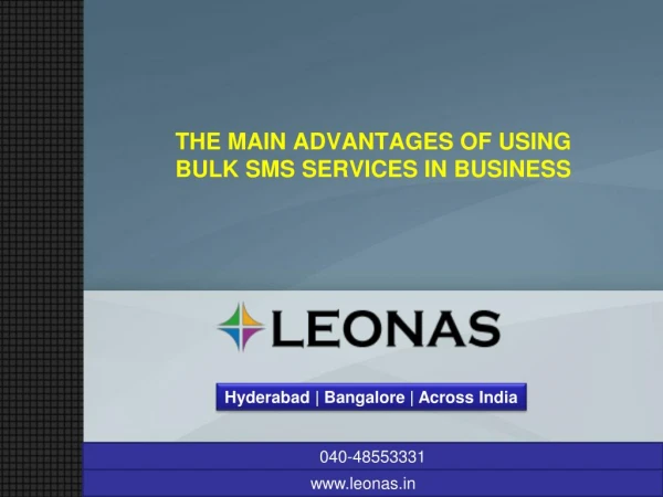 Advantages of using bulk sms services