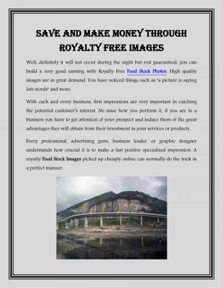 Save and Make Money Through Royalty Free Images - slide 1