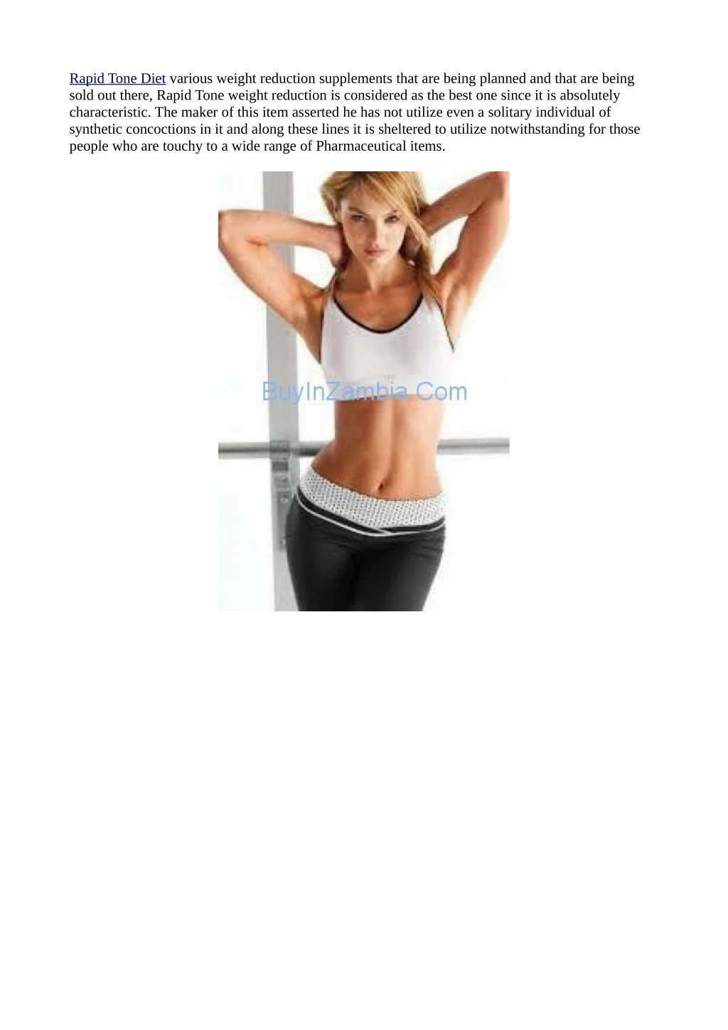 rapid tone diet various weight reduction