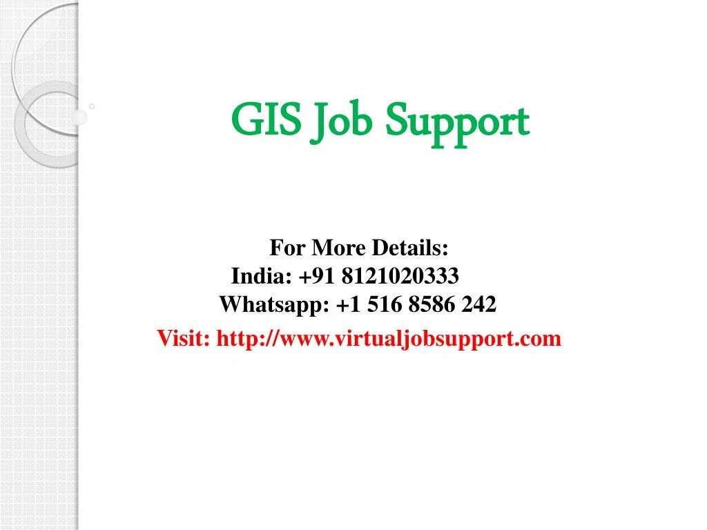 gis job support