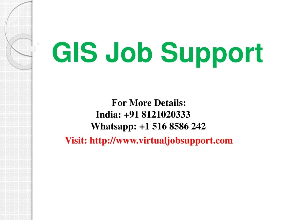 gis job support
