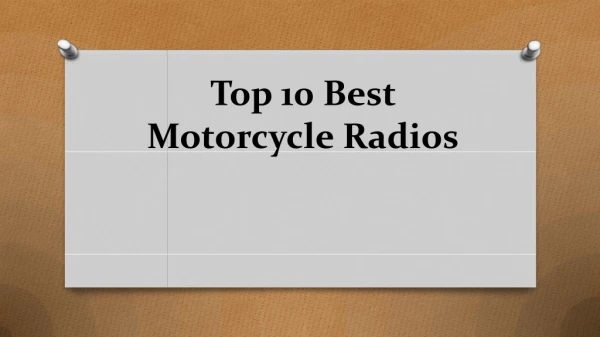Top 10 best motorcycle radios