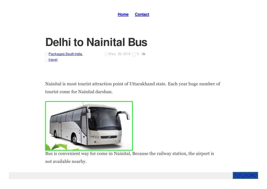 delhi to nainital bus