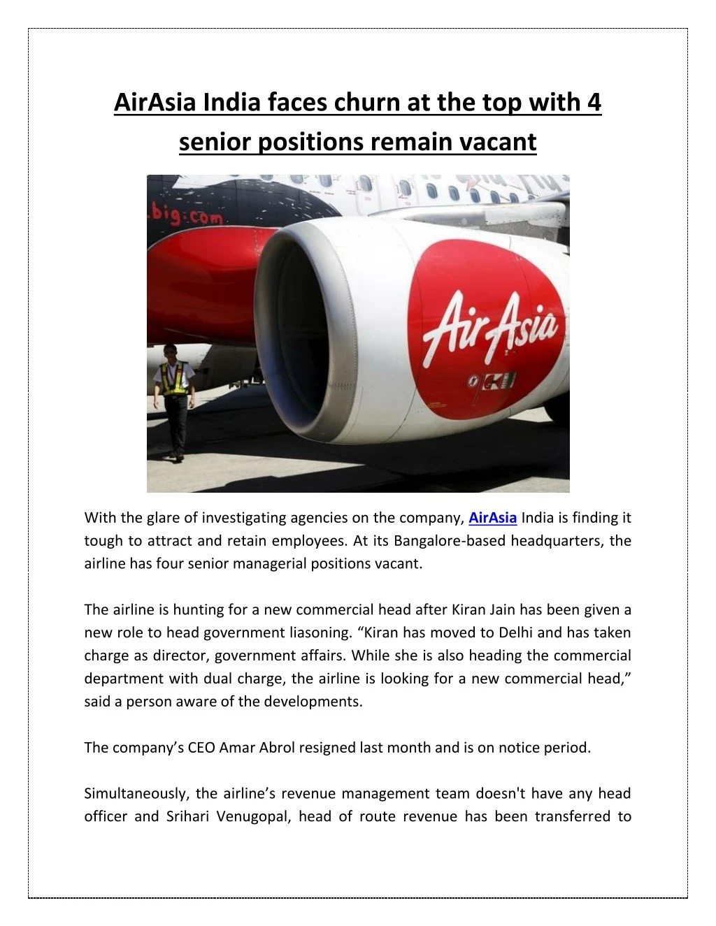 airasia india faces churn at the top with