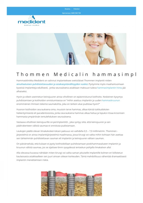 Hammasklinikka Medident - Thommen Implants