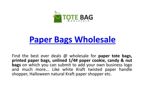 Paper Bags Wholesale