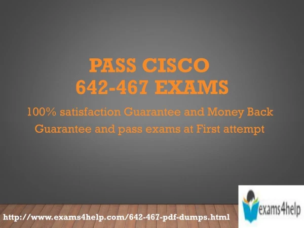 642-467 | Cisco Free pdf dumps | Practice Test | Braindumps | exams Dumps