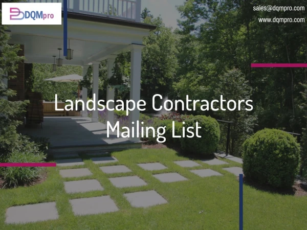 Landscape Contractors Mailing List | Contractors Business Email Database