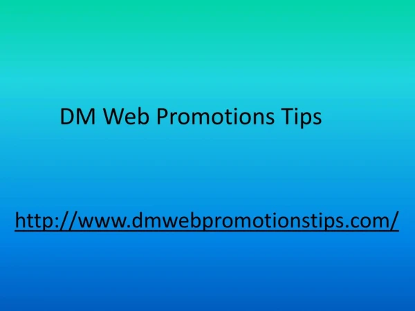 http www dmwebpromotionstips com