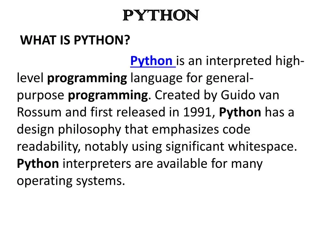 python