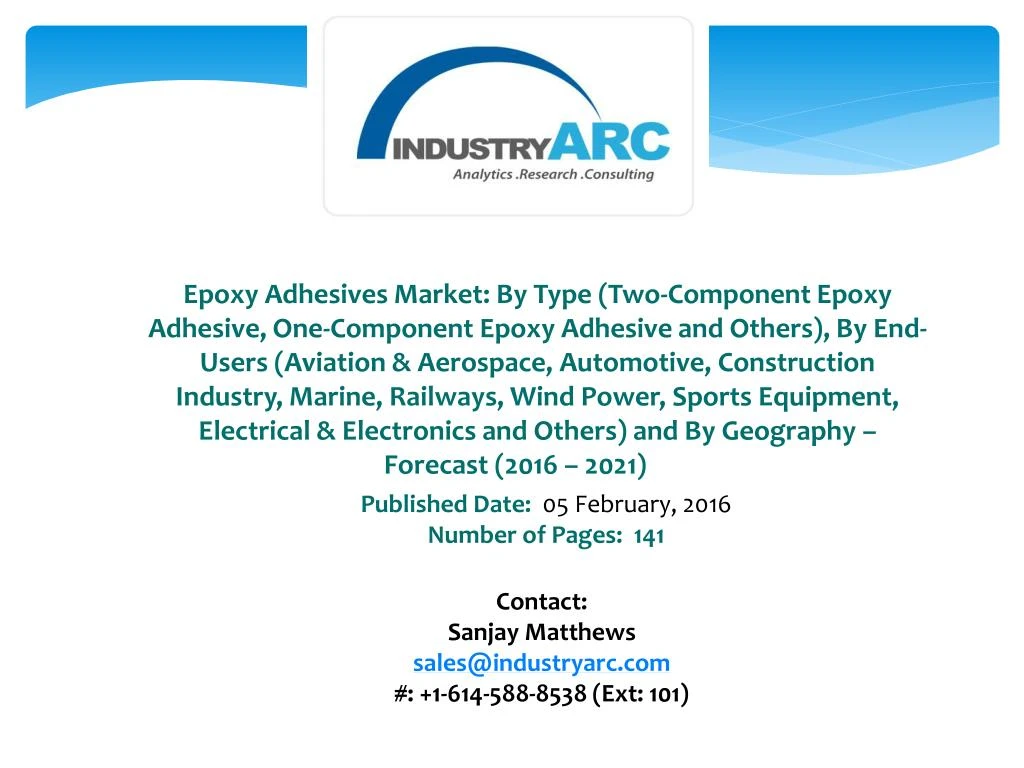 epoxy adhesives market by type two component