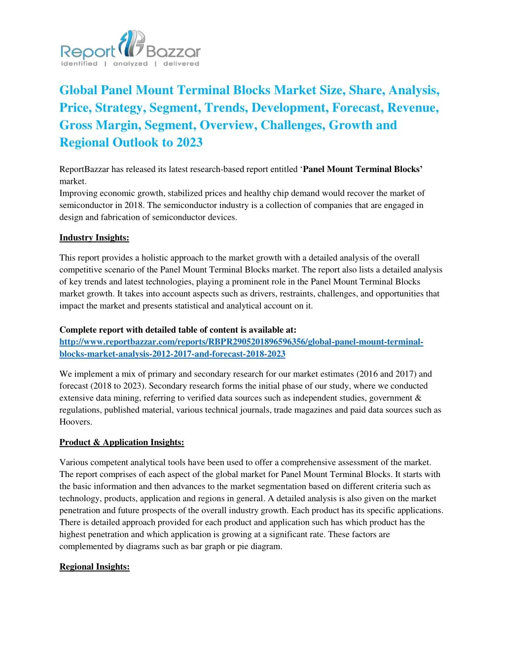 global panel mount terminal blocks market size