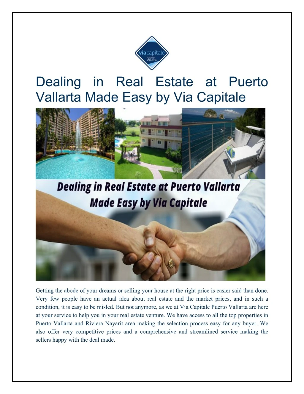 dealing in real estate at puerto vallarta made