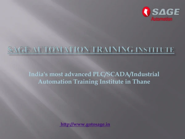 Industrial Automation Training Institute in Mumbai| Sage Automation