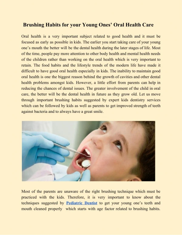 Pediatric Dentist Mill Creek - Specialized in Kids, Children and Teens