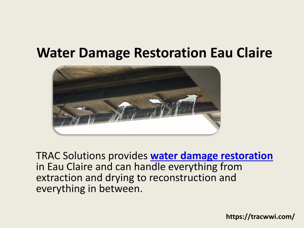 water damage restoration eau claire