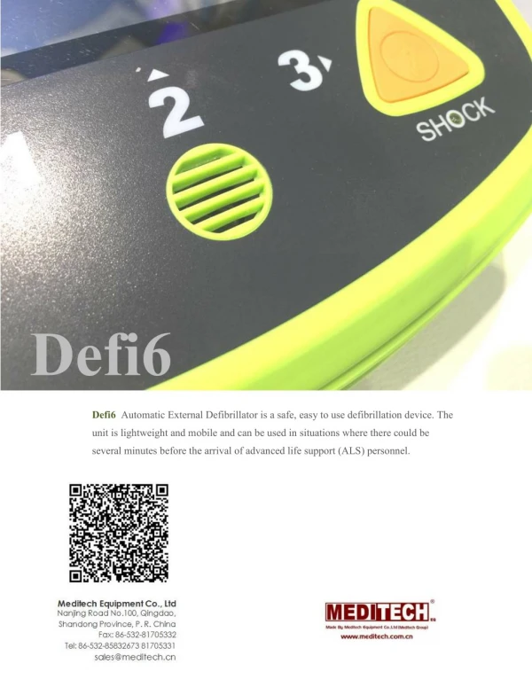AED External Defibrillator with ECG monitor Defi6