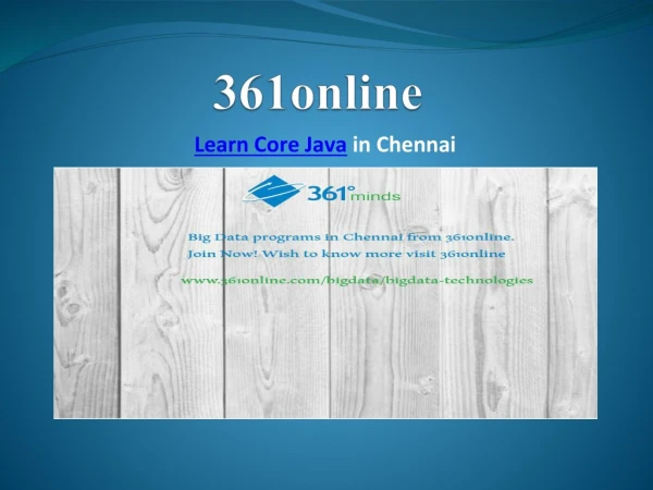 learn core java in chennai