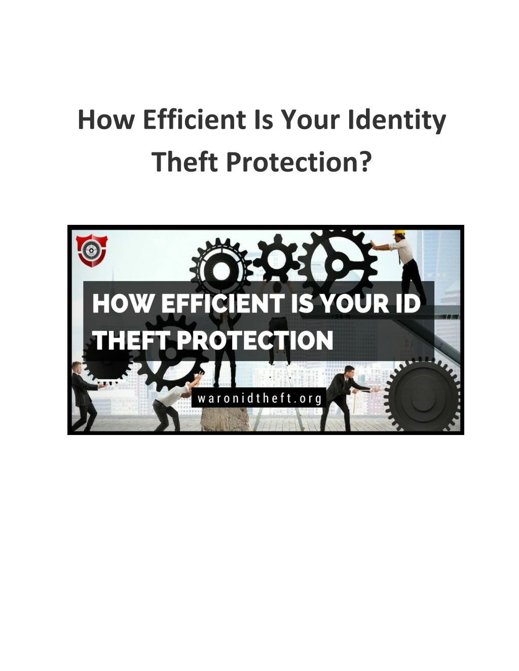 how efficient is your identity theft protection