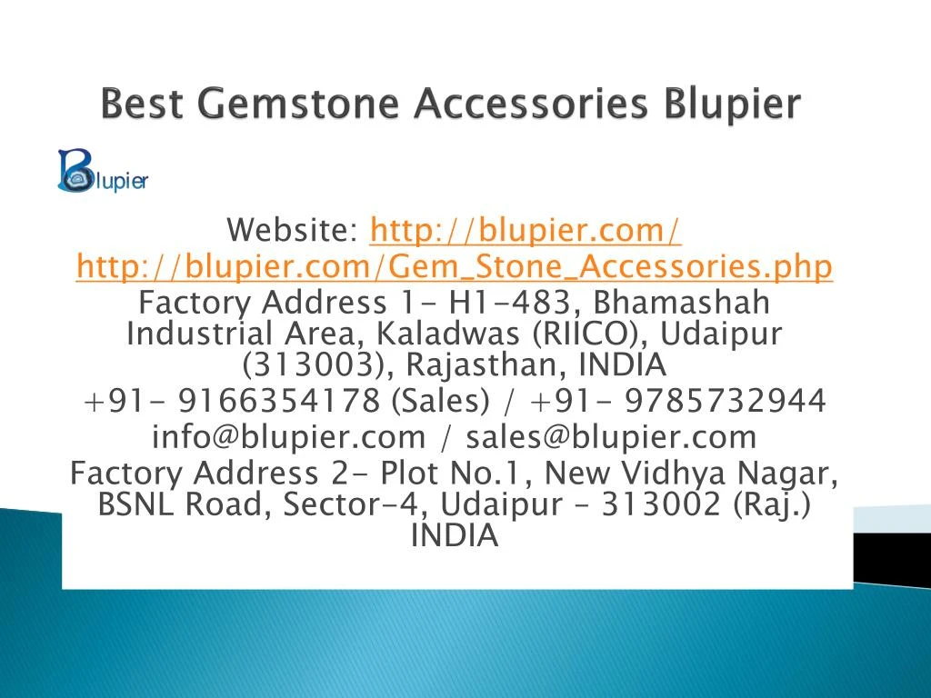 best gemstone accessories blupier