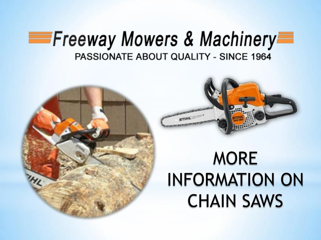 more information on chain saws