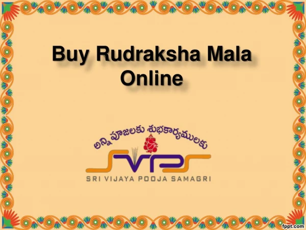 Buy Online Rudraksha Mala, Buy Original Rudraksha Mala - Sri vijaya pooja samagriÂ 