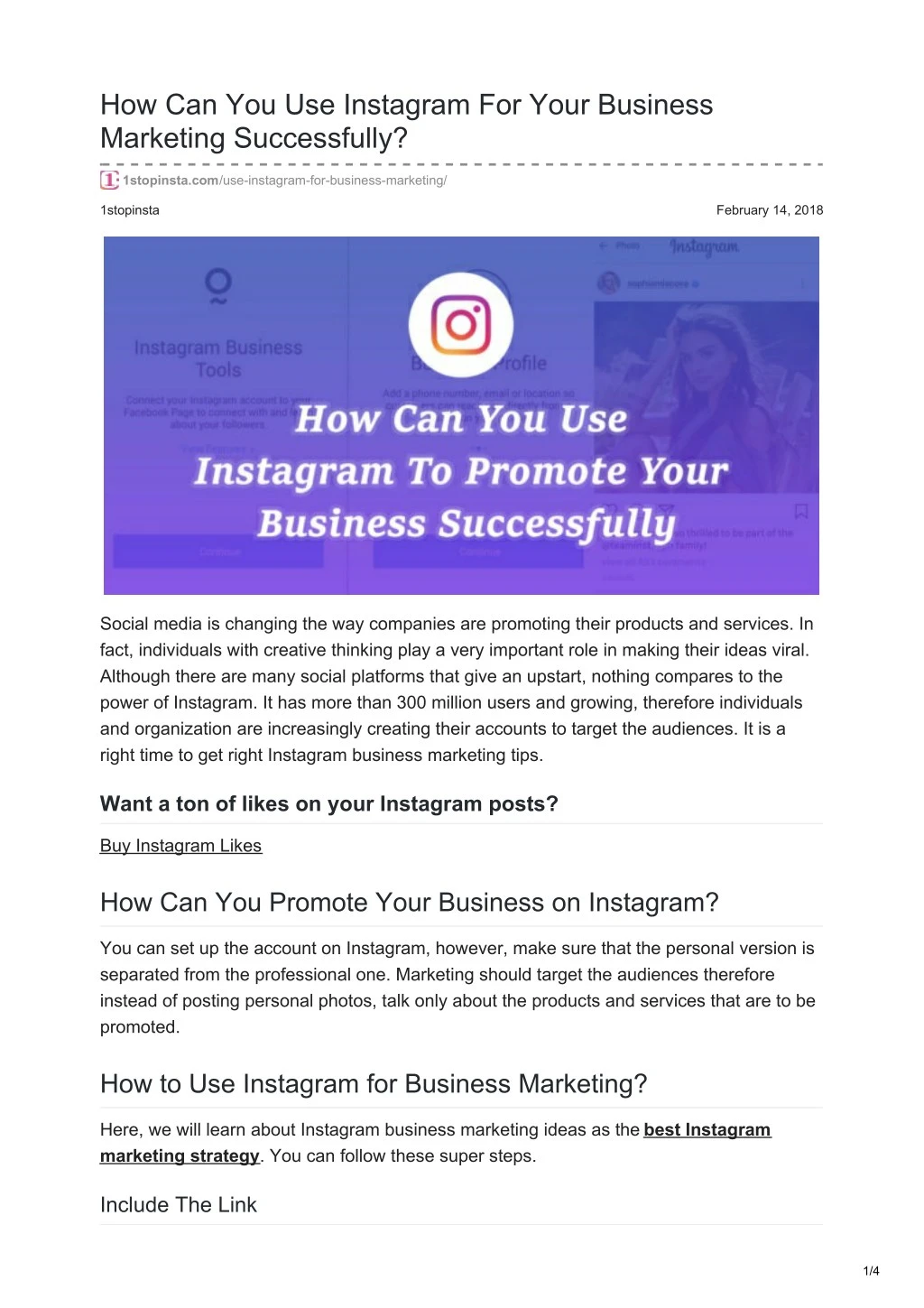 how can you use instagram for your business