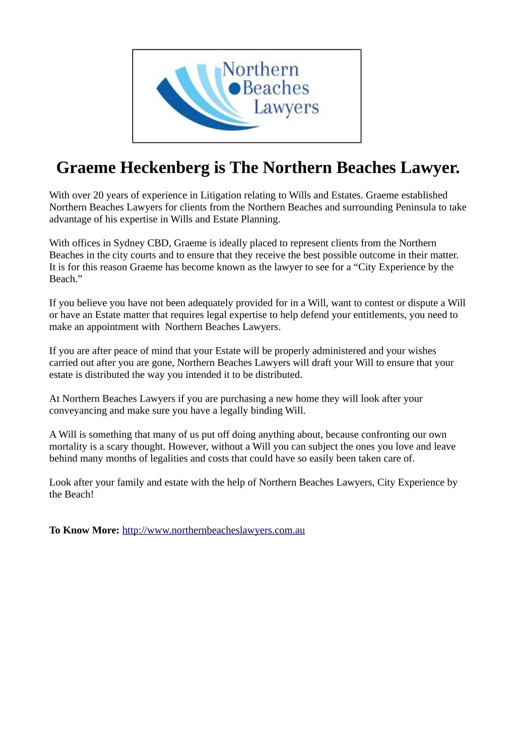 graeme heckenberg is the northern beaches lawyer