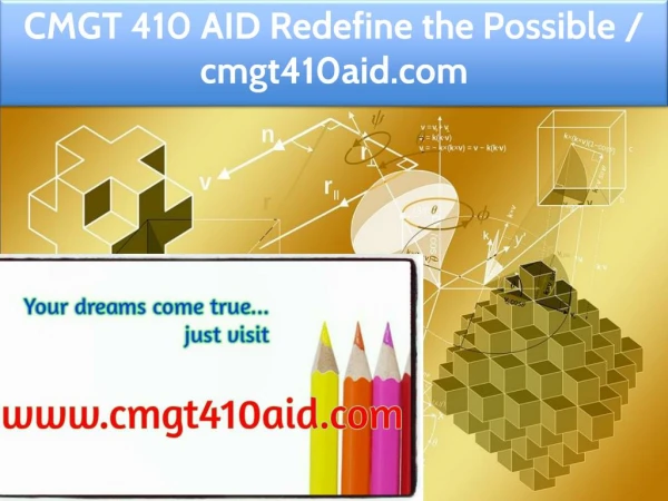 CMGT 410 AID Redefine the Possible / cmgt410aid.com