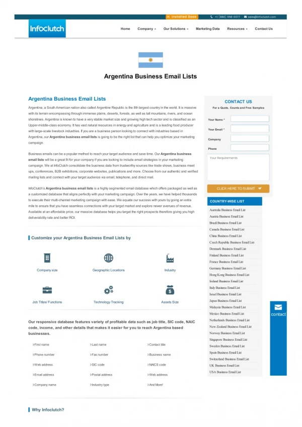 Argentina Business Email Lists