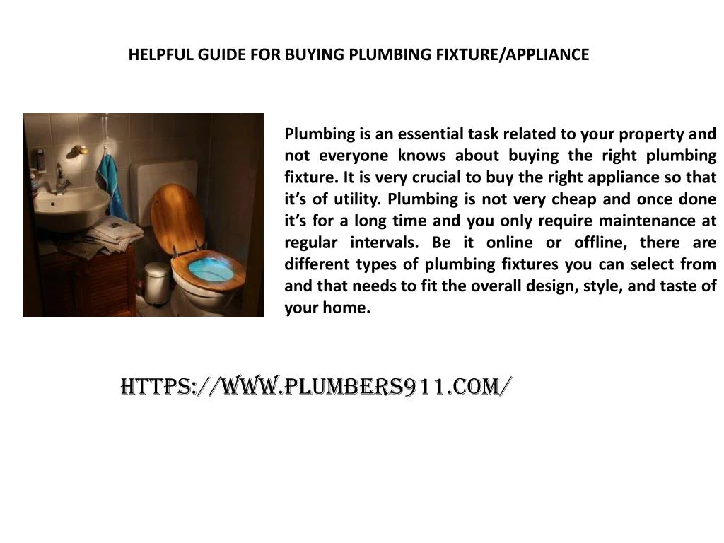 helpful guide for buying plumbing fixture