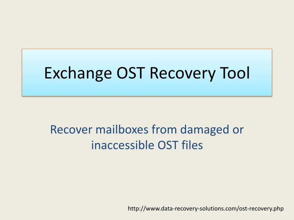 exchange ost recovery tool